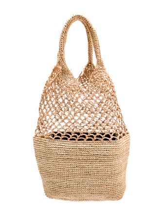 Stella McCartney Raffia Top Handle Bag