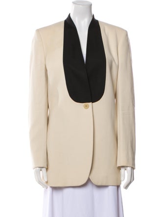 Stella McCartney Wool Colorblock Pattern Blazer