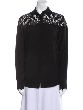 Stella McCartney Silk Long Sleeve Button-Up Top
