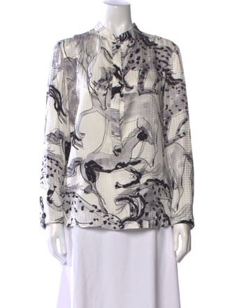 Stella McCartney Silk Printed Button-Up Top