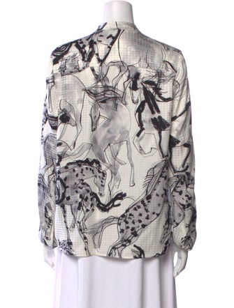Stella McCartney Silk Printed Button-Up Top