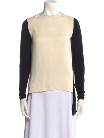 Stella McCartney Colorblock Pattern Crew Neck Top