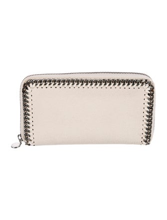 Stella McCartney Suede Printed Continental Wallet