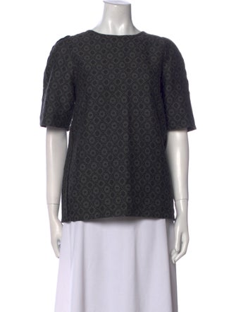 Stella McCartney Bateau Neckline Short Sleeve Sweatshirt