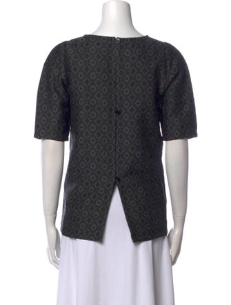 Stella McCartney Bateau Neckline Short Sleeve Sweatshirt