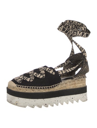 Stella McCartney Canvas Printed D'Orsay Flats