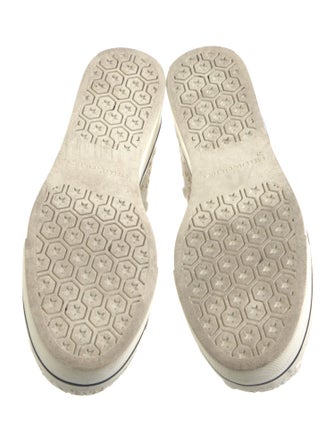 Stella McCartney Canvas Embroidered Accent Wedge Sneakers