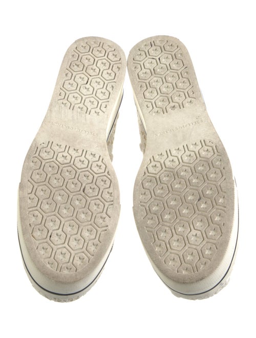 Stella McCartney Canvas Embroidered Accent Wedge Sneakers
