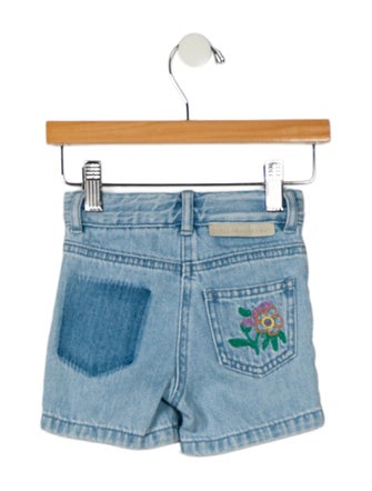 Stella McCartney Girls Denim High Waisted Shorts