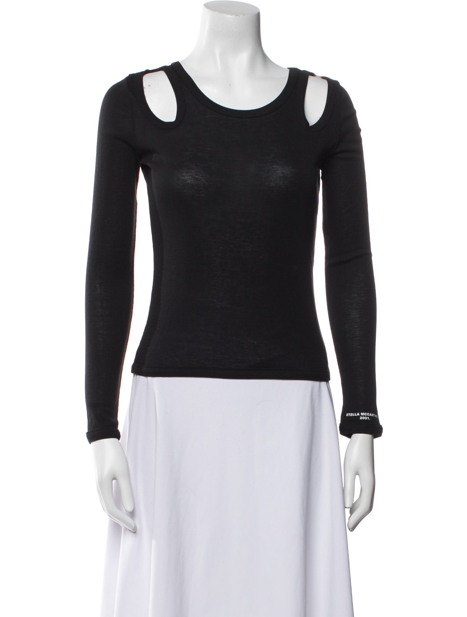 Stella McCartney Scoop Neck Long Sleeve Top