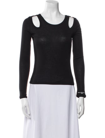Stella McCartney Scoop Neck Long Sleeve Top