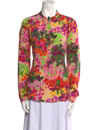 Stella McCartney Silk Floral Print Top