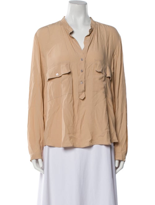 Stella McCartney V-Neck Long Sleeve Button-Up Top