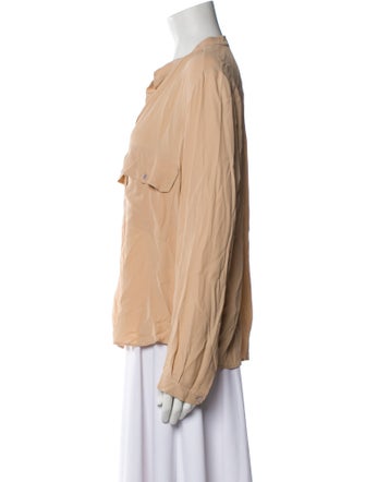 Stella McCartney V-Neck Long Sleeve Button-Up Top