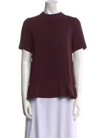 Stella McCartney Mock Neck Short Sleeve T-Shirt