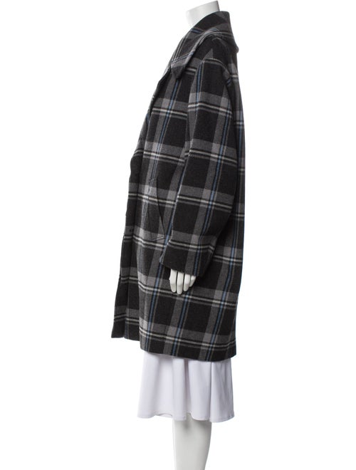 Stella McCartney Wool Plaid Print Coat
