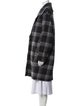 Stella McCartney Wool Plaid Print Coat