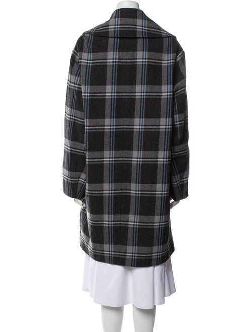 Stella McCartney Wool Plaid Print Coat