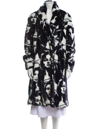 Stella McCartney Printed Faux Fur Coat