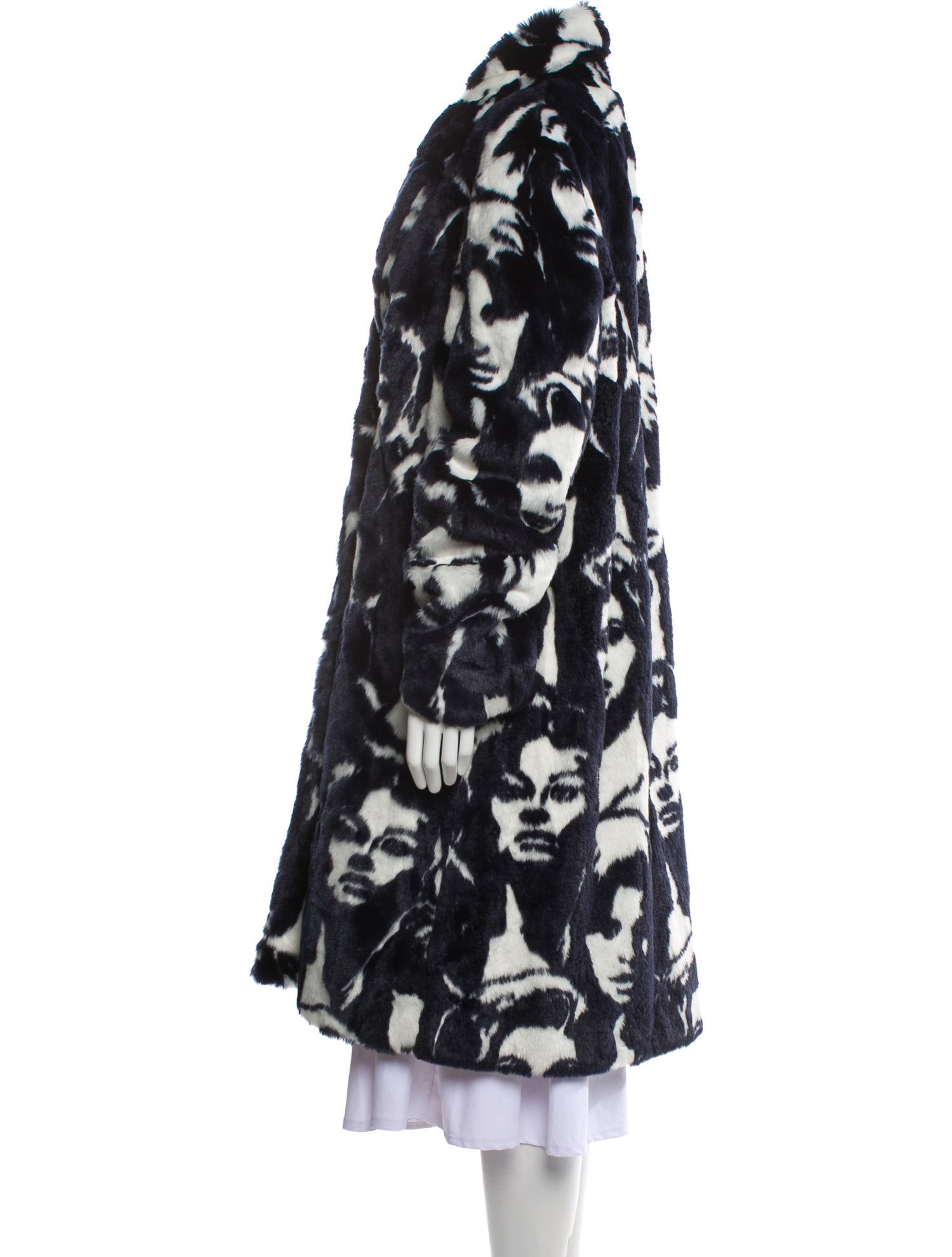 Stella McCartney Printed Faux Fur Coat