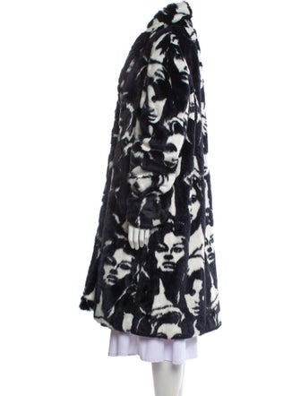 Stella McCartney Printed Faux Fur Coat