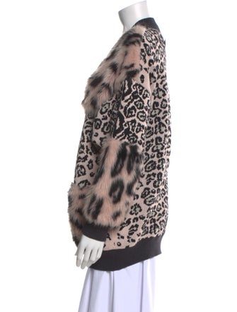 Stella McCartney Animal Print V-Neck Sweater