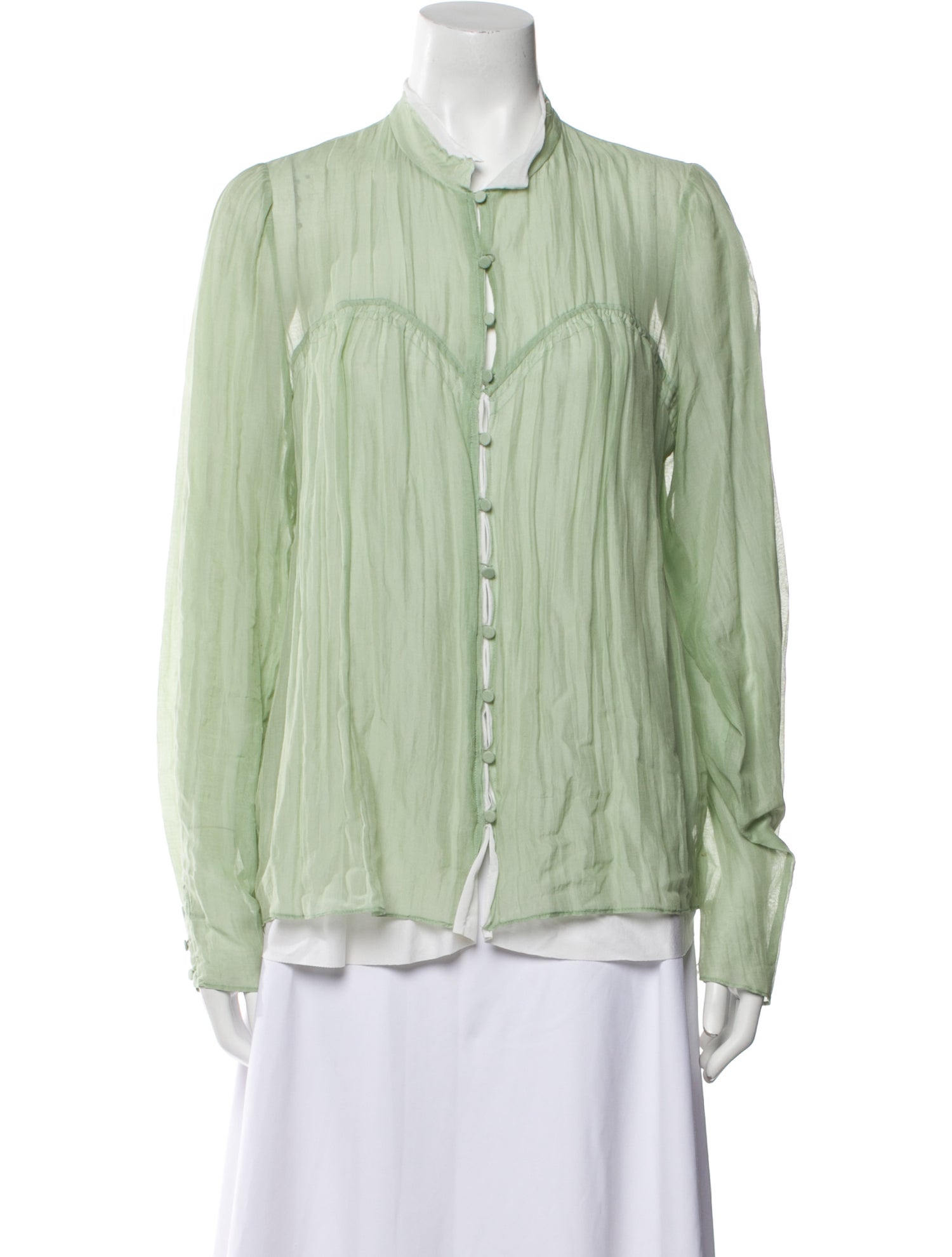 Stella McCartney Long Sleeve Button-Up Top