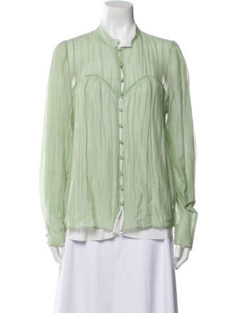 Stella McCartney Long Sleeve Button-Up Top