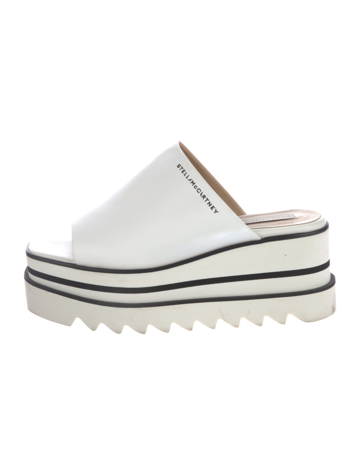 Stella McCartney Vegan Leather Graphic Print Slides