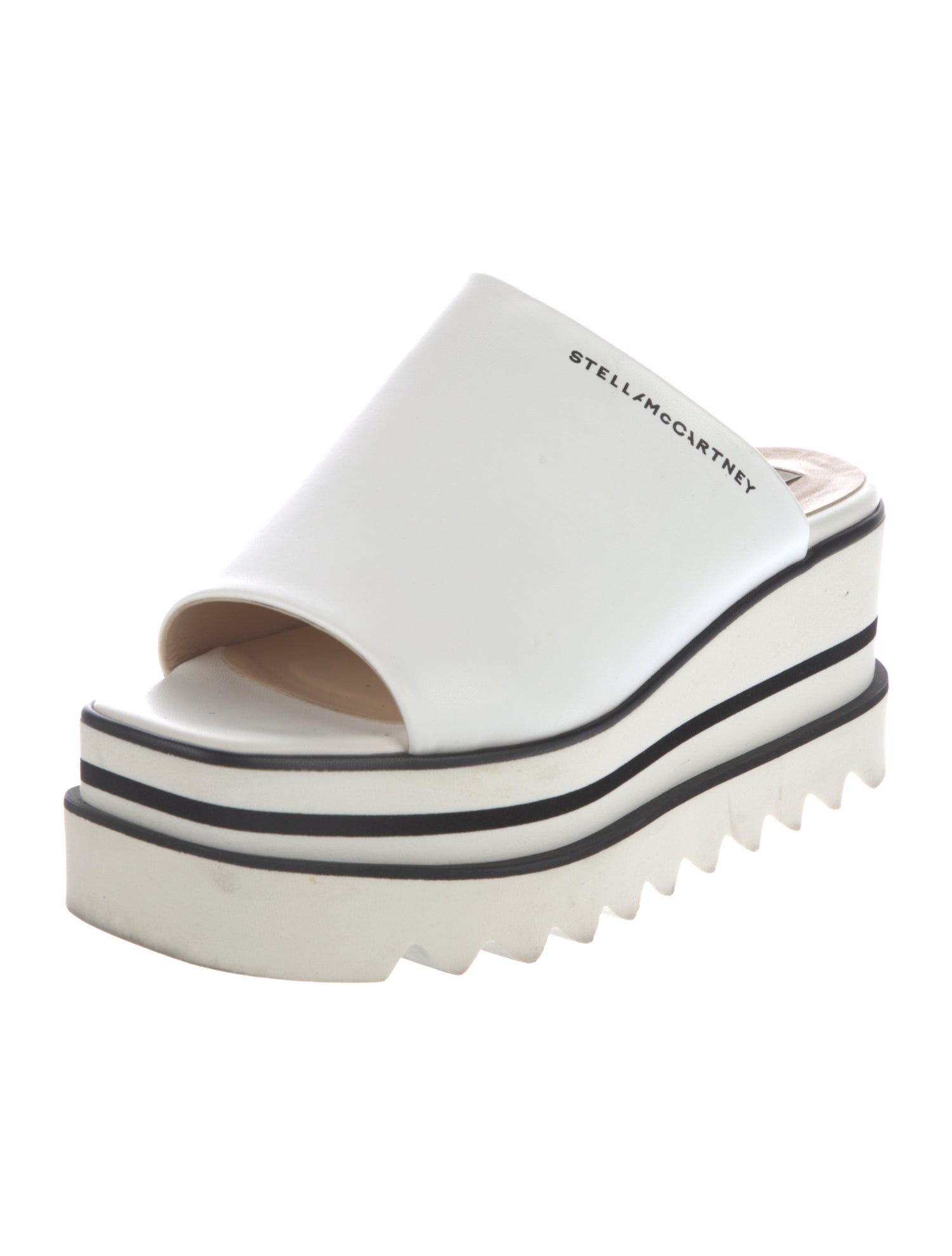 Stella McCartney Vegan Leather Graphic Print Slides