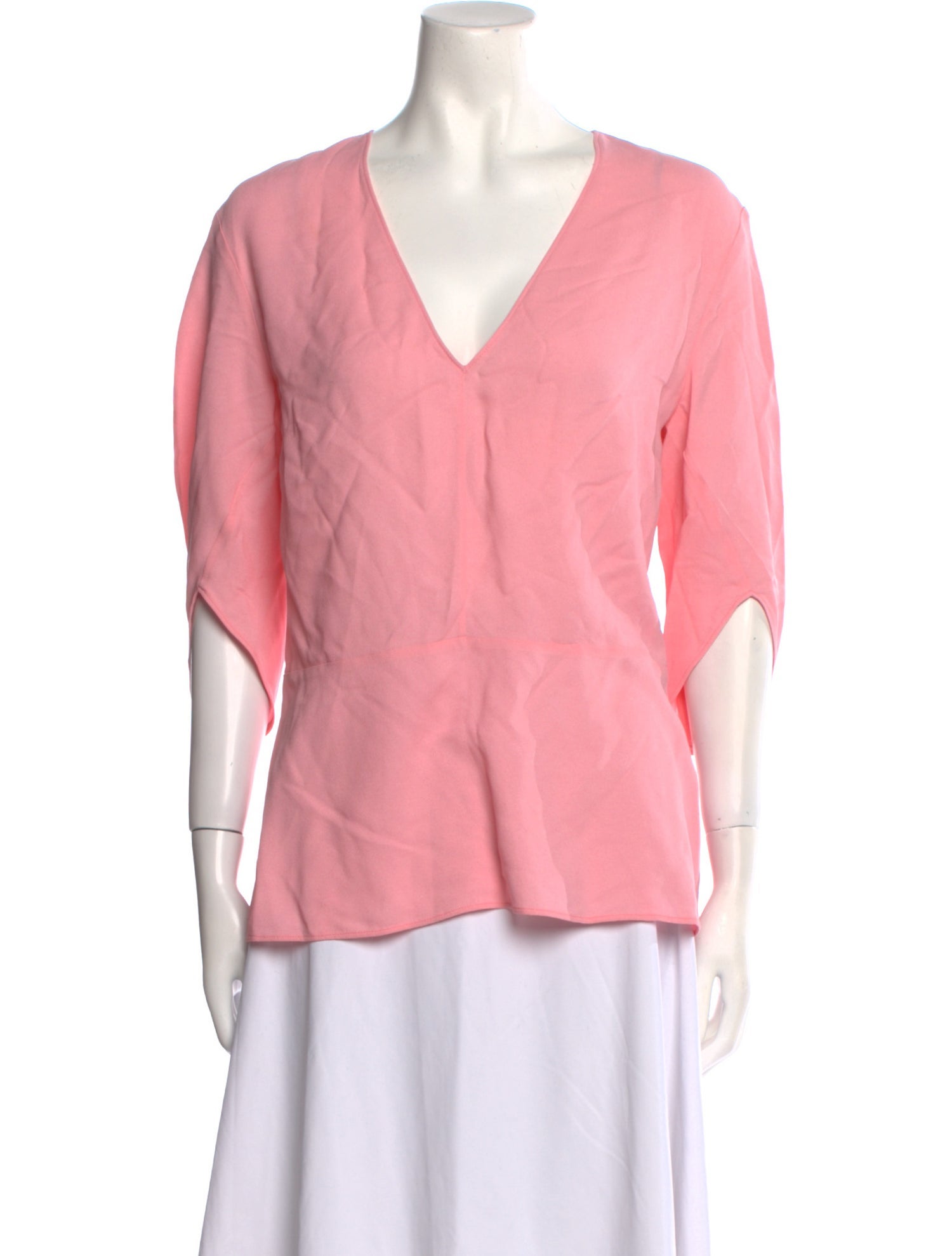 Stella McCartney V-Neck Three-Quarter Sleeve Blouse