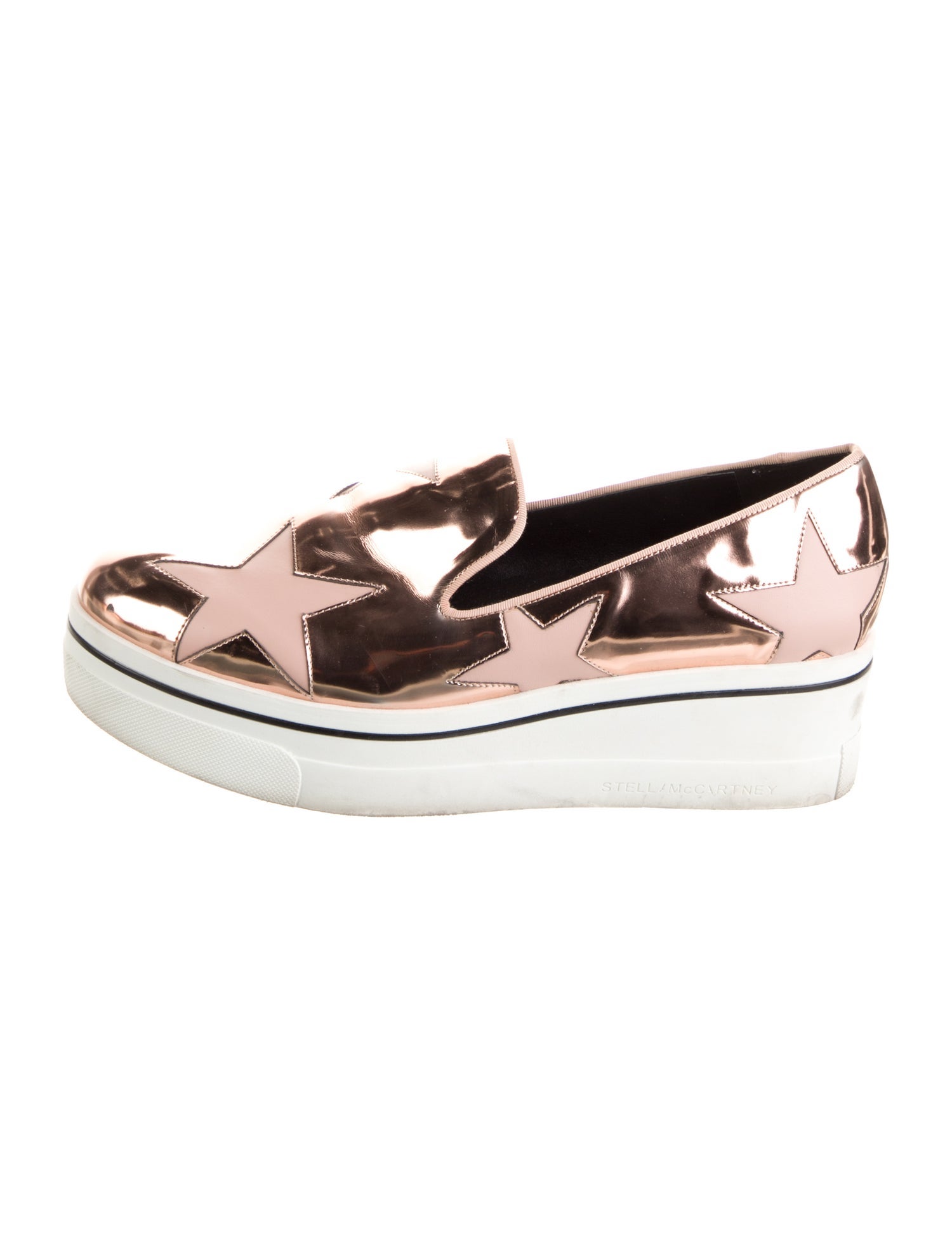 Stella McCartney Patent Leather Printed Loafer Sneakers