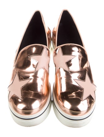 Stella McCartney Patent Leather Printed Loafer Sneakers