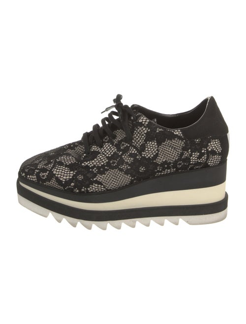 Stella McCartney Lace Lace Pattern Wedge Sneakers