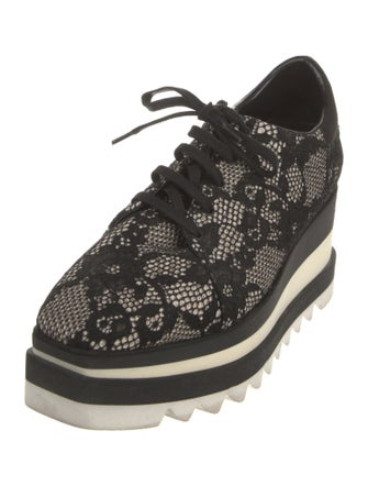 Stella McCartney Lace Lace Pattern Wedge Sneakers