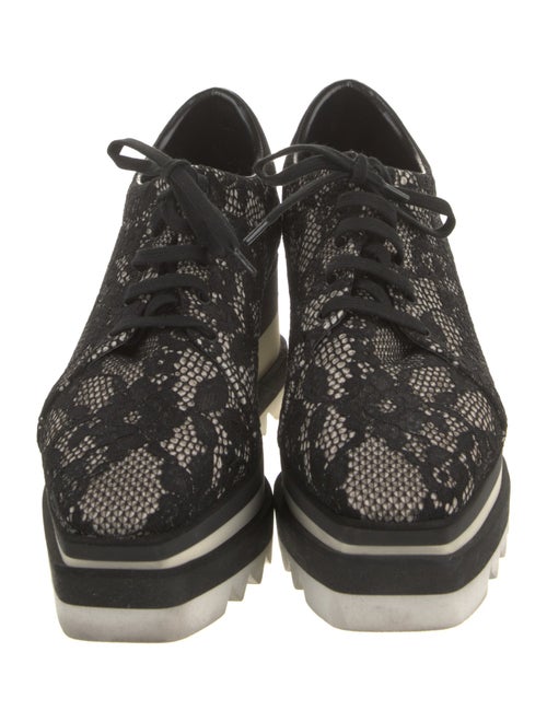 Stella McCartney Lace Lace Pattern Wedge Sneakers