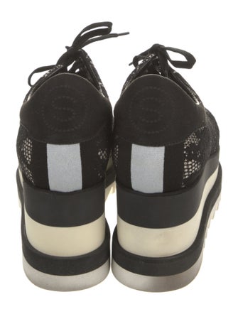 Stella McCartney Lace Lace Pattern Wedge Sneakers