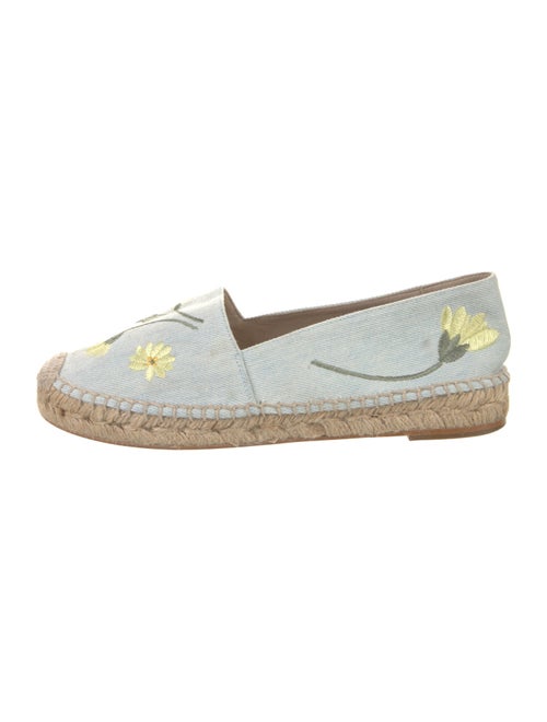 Stella McCartney Denim Embroidered Accent Espadrilles