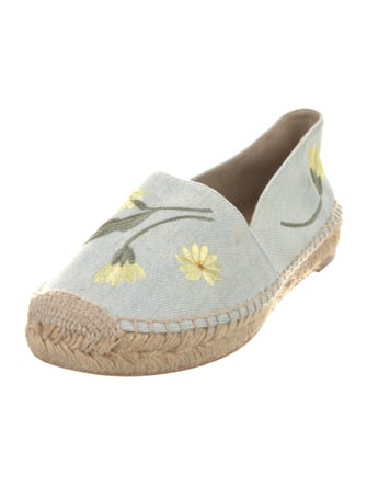 Stella McCartney Denim Embroidered Accent Espadrilles