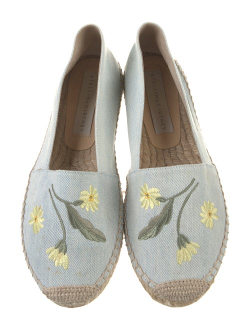 Stella McCartney Denim Embroidered Accent Espadrilles