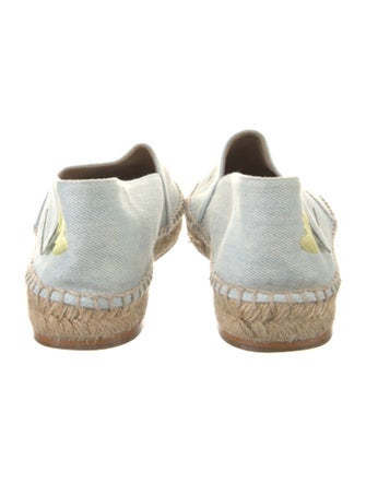 Stella McCartney Denim Embroidered Accent Espadrilles