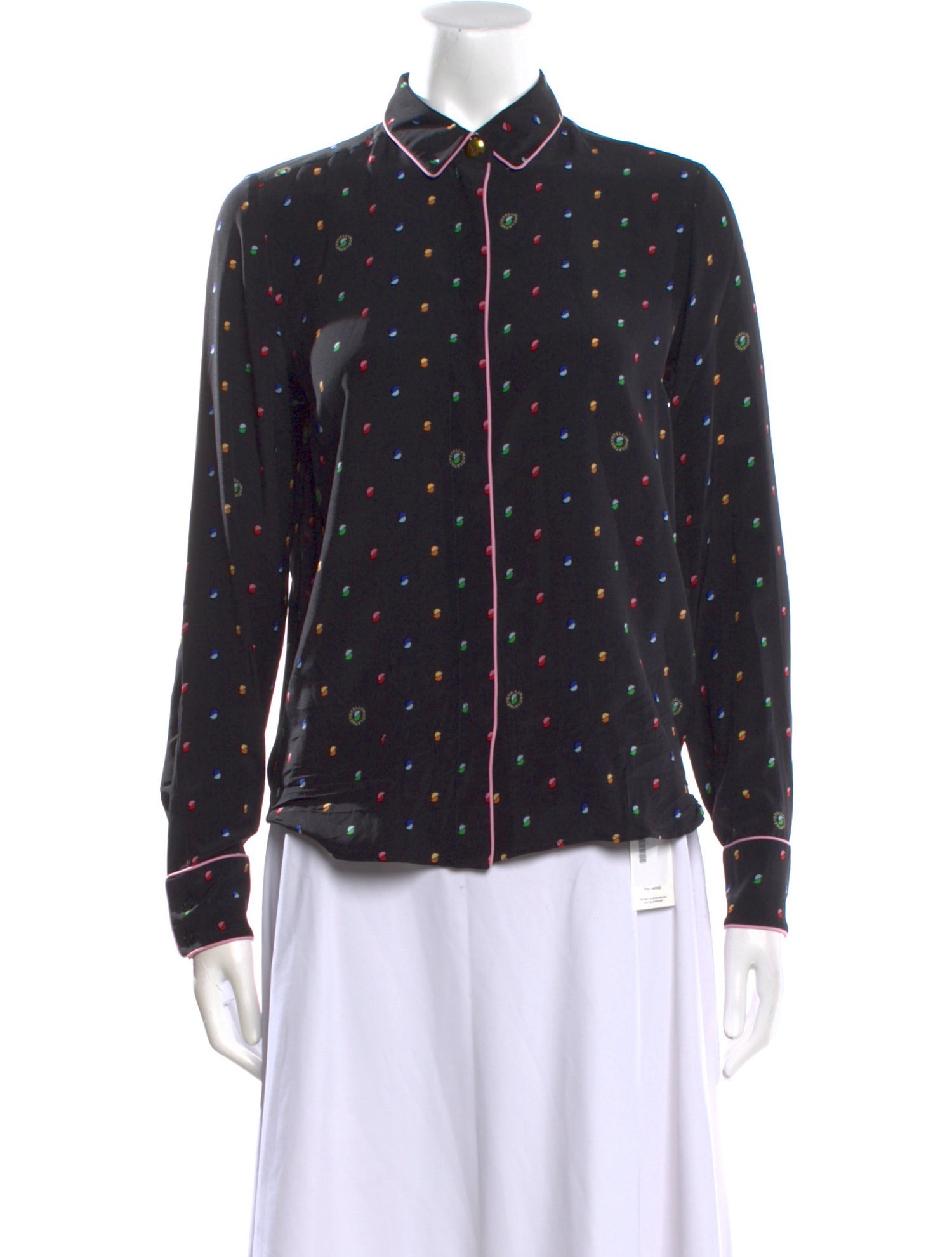 Stella McCartney Silk Printed Button-Up Top