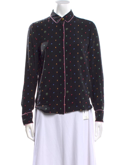 Stella McCartney Silk Printed Button-Up Top
