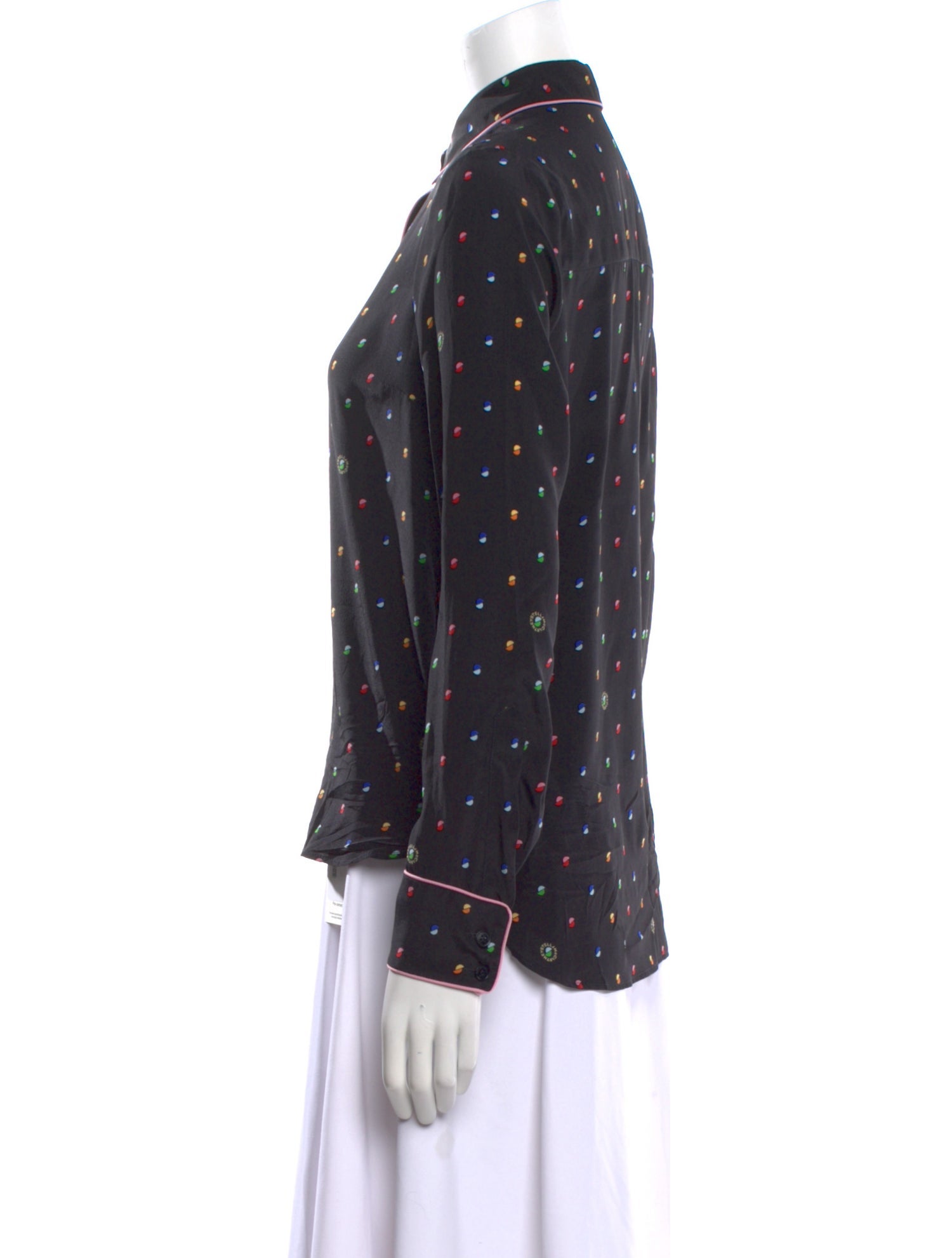 Stella McCartney Silk Printed Button-Up Top