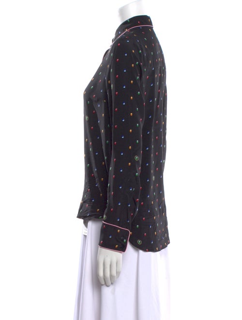 Stella McCartney Silk Printed Button-Up Top