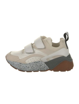 Stella McCartney Leather Colorblock Pattern Chunky Sneakers