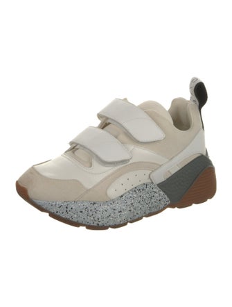Stella McCartney Leather Colorblock Pattern Chunky Sneakers