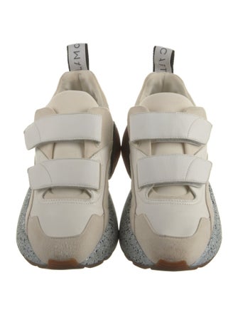 Stella McCartney Leather Colorblock Pattern Chunky Sneakers
