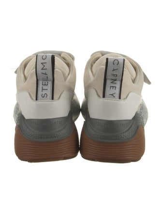 Stella McCartney Leather Colorblock Pattern Chunky Sneakers