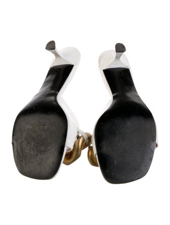 Stella McCartney Vegan Leather Chain-Link Accents Slides